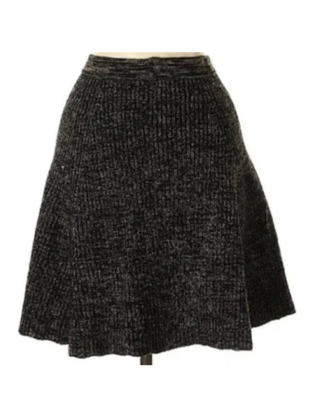 Adrienne Vittadini Charcoal Ribbed Knit Skirt